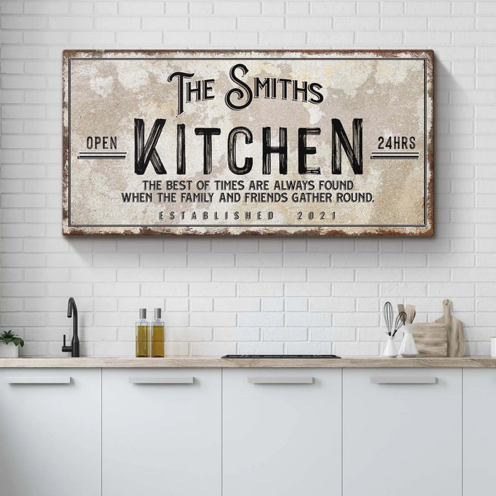 Family Kitchen Sign by Tailored Canvases
