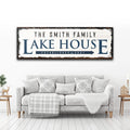 Family Lake House Arrow Sign by Tailored Canvases
