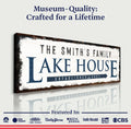 Family Lake House Arrow Sign by Tailored Canvases