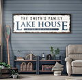 Family Lake House Arrow Sign by Tailored Canvases