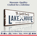 Family Lake House Arrow Sign II by Tailored Canvases