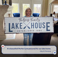 Family Lake House Arrow Sign II by Tailored Canvases