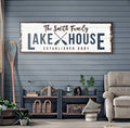 Family Lake House Arrow Sign II by Tailored Canvases