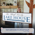 Family Lake House Arrow Sign III by Tailored Canvases