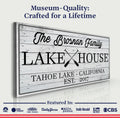 Family Lake House Paddle Sign by Tailored Canvases