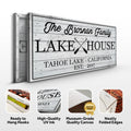 Family Lake House Paddle Sign by Tailored Canvases