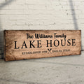 Family Lake House Sign VI by Tailored Canvases