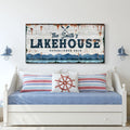 Family Lake House Vintage Sign by Tailored Canvases