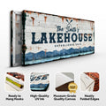 Family Lake House Vintage Sign by Tailored Canvases
