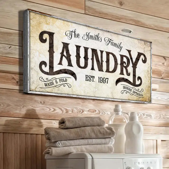 Family Laundry Sign II by Tailored Canvases
