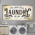 Family Laundry Sign II by Tailored Canvases