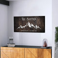 Family Mountain Home Sign by Tailored Canvases
