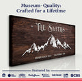 Family Mountain Home Sign by Tailored Canvases
