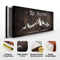 Family Mountain Home Sign by Tailored Canvases