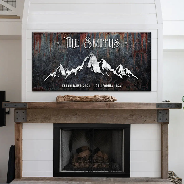 Family Mountain Home Sign III by Tailored Canvases