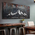 Family Mountain Home Sign III by Tailored Canvases