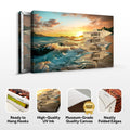 Family Name Ocean Sunset Sign by Tailored Canvases