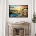 Family Name Ocean Sunset Sign by Tailored Canvases
