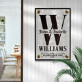 Family Name Portrait Monogram Sign III by Tailored Canvases