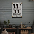 Family Name Portrait Monogram Sign III by Tailored Canvases