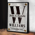 Family Name Portrait Monogram Sign III by Tailored Canvases