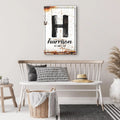 Family Name Portrait Sign by Tailored Canvases