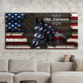 Family Name Sign - American Horse Wall Art by Tailored Canvases