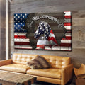 Family Name Sign - American Horse Wall Art by Tailored Canvases
