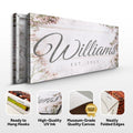 Family Name Sign by Tailored Canvases