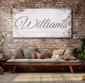 Family Name Sign by Tailored Canvases
