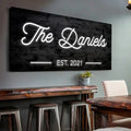 Family Name Sign V by Tailored Canvases