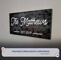 Family Name Sign V by Tailored Canvases