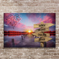 Family Name Sunset Sign by Tailored Canvases