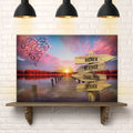 Family Name Sunset Sign by Tailored Canvases