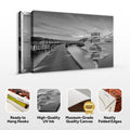Family Names Monochrome Ocean Dock Sign by Tailored Canvases