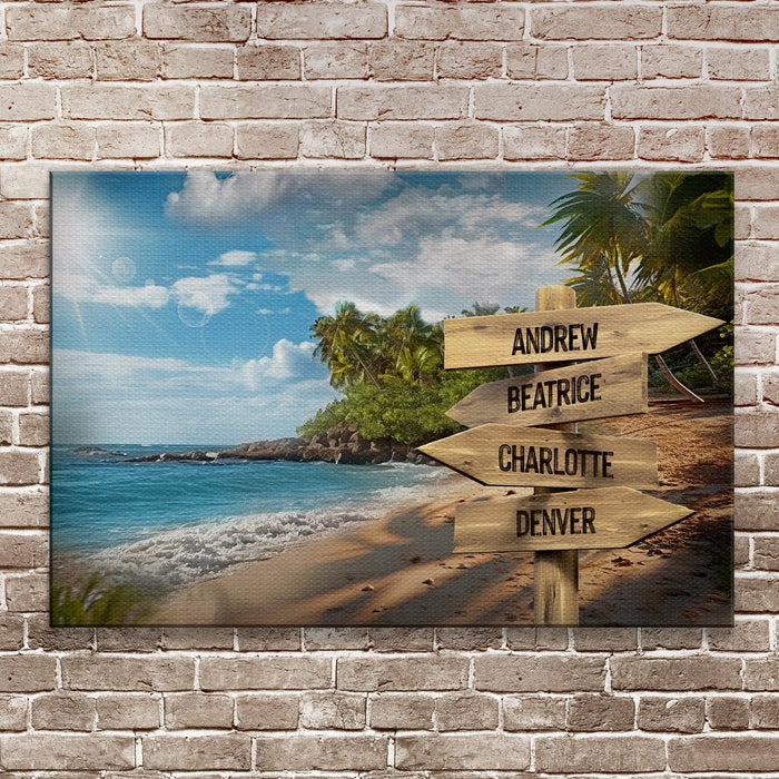Family Names Ocean Breeze Sign by Tailored Canvases