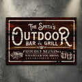 Family Outdoor Bar And Grill Sign II by Tailored Canvases