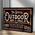 Family Outdoor Bar And Grill Sign II by Tailored Canvases