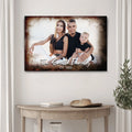 Family Portrait On Wood Sign by Tailored Canvases