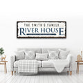 Family River House Arrow Sign by Tailored Canvases