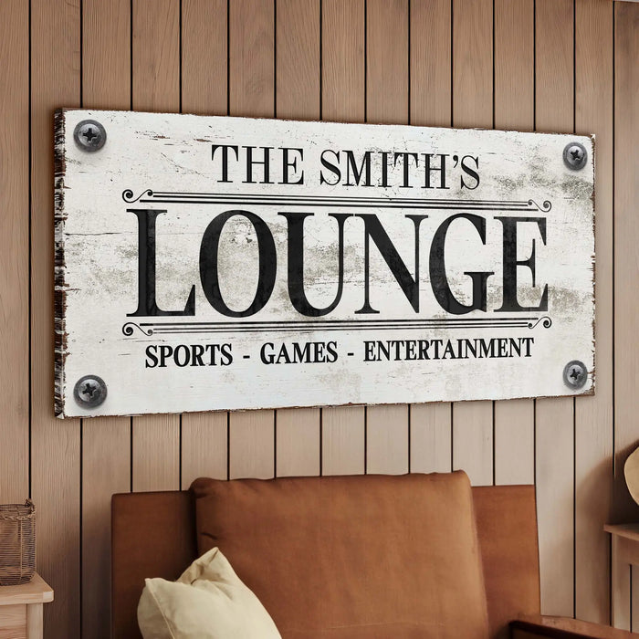 Family Sports Games Lounge Sign by Tailored Canvases