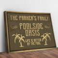 Family Swimming Pool Oasis Sign by Tailored Canvases
