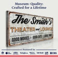 Family Theater and Lounge IV Sign by Tailored Canvases