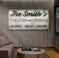 Family Theater and Lounge IV Sign by Tailored Canvases