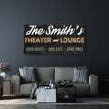 Family Theater and Lounge Sign III by Tailored Canvases
