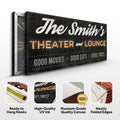 Family Theater and Lounge Sign III by Tailored Canvases