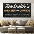 Family Theater and Lounge Sign III by Tailored Canvases