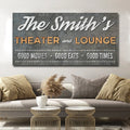 Family Theater and Lounge Sign V by Tailored Canvases