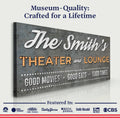 Family Theater and Lounge Sign V by Tailored Canvases