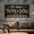Family Theater And Lounge Sign VI by Tailored Canvases